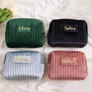 DICHOS Borsa <span class=keywords><strong>per</strong></span> il Trucco Personalizzata, Regalo <span class=keywords><strong>per</strong></span> Damigelle, Beauty Case da Viaggio, Regalo di Compleanno <span class=keywords><strong>per</strong></span> Lei, Regalo <span class=keywords><strong>per</strong></span> la Festa della Mamma - Product Image 5