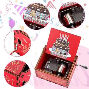 Caja de Música de Manivela con Canción de Feliz Cumpleaños, Sets de Decoración para Fiestas de Cumpleaños Infantiles - Product Image 2