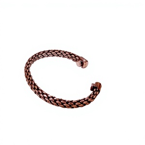 Top selling Handmade Pure <b>Copper</b> Bracelet <b>Men</b> Women Ayurvedic Healing Jewelry Adjustable Cuff Design metal crafts metal crafts - Product Image 1