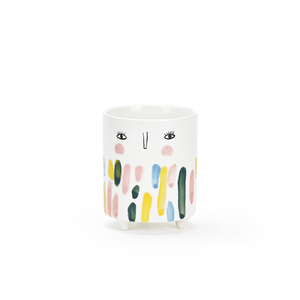 Maceta de Cerámica Pintada <span class=keywords><strong>a</strong></span> <span class=keywords><strong>Mano</strong></span> <span class=keywords><strong>con</strong></span> Rostro de Mujer Floral para Jardín - Product Image 6