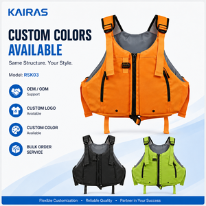 Gilet de sauvetage pour <span class=keywords><strong>rafting</strong></span> en eaux vives 75N, kayak, PFD avec poches, OEM personnalisé - Product Image 4