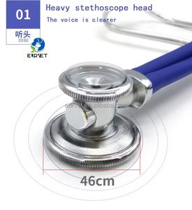 Estetoscopio Profesional de Doble Uso EUR VET para Frecuencia Cardíaca, Dispositivo Médico Electrónico con Alimentación Manual, Doble Tubo para Uso Clínico - Product Image 4