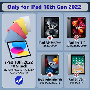 แท็บเล็ตซิลิโคนกันกระแทกป้องกันรอยขีดข่วนสําหรับงานหนักครอบคลุม <span class=keywords><strong>2022</strong></span> iPad 10.9 นิ้ว 10th Gen กรณีสําหรับเด็ก - Product Image 3