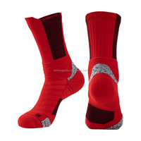 Chaussettes de sport de basket-ball avec logo personnalisé Elite pour hommes vente en gros de chaussettes de gymnastique avec bas de serviette de compression pour équipage