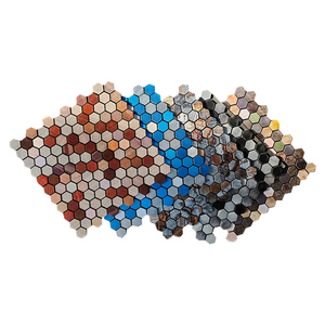 3D <strong>Hexagon</strong> Wall Panel 30*30 cm Aluminum Mosaic Wall Peel and Stick Waterproof <strong>Wallpaper</strong> for Interior Wall Decoration - Product Image 1