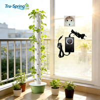 Système de culture hydroponique vertical automatique Tru-Spring à 13 étages pour la plantation hydroponique de menthe et de basilic, utilisation intérieure/extérieure