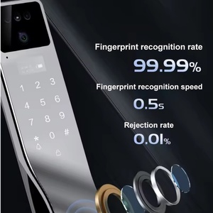 Glomarket Tuya Serrure intelligente à reconnaissance faciale 3D avec caméra WiFi Application Déverrouillage par empreinte digitale et numérique Stockage en nuage pour porte en bois - Product Image 5