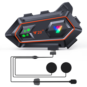 Y20 2x không thấm nước bluetooth 5.0 giọng nói trợ lý độ bền lâu dài xe máy mũ bảo hiểm tai nghe không dây liên lạc - Product Image 1