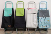 Vente en gros sac à provisions pliable personnalisé avec roues, chariot de supermarché chariot d'épicerie
