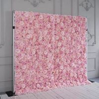 Panel de Pared de Flores de Tela Blanca 3D 5D Personalizado, Decoración de Boda, Fondo de Panel de Rosas de Seda Artificial, Moderno