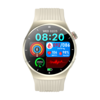 Gesundheits-Smartwatch AMOLED Touchscreen Blutdruck-/Herzfrequenzmesser Schlaf-Aktivitätstracker Silikonarmband für Senioren Fitness