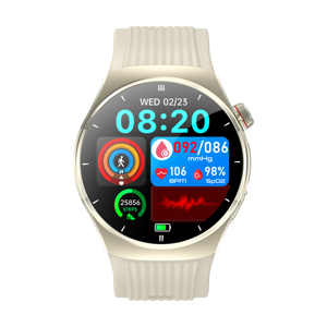 Montre connectée santé avec écran tactile AMOLED, moniteur de pression artérielle/fréquence cardiaque, suivi du sommeil et de l'activité, bracelet en silicone <span class=keywords><strong>pour</strong></span> <span class=keywords><strong>personnes</strong></span> âgées et fitness - Product Image 1