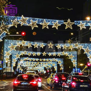 Luz decorativa LED IP65 personalizada para calles, duradera, comercial, para Navidad y Ramadán, para uso en interiores, luz cruzada para calles - Product Image 4