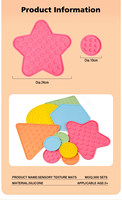 Tapis sensoriel en silicone EDUsense, 5 formes, stimulation tactile, jouet Montessori pour enfants, autisme, TDAH, thérapie, apprentissage précoce