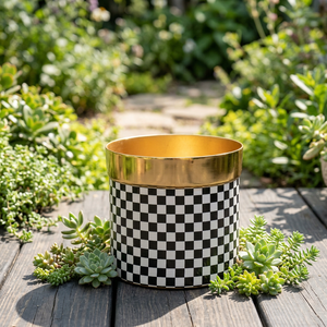 AK laiton usine vente directe métal petit décor pot de fleur succulente planteur plante décoration de la maison et jardin - Product Image 5