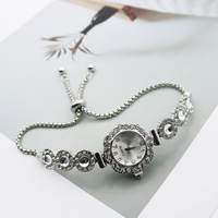 Montre à Quartz de luxe en direct pour femmes Bracelet en calcédoine bande en acier inoxydable ajusteur de corde de traction 9mm épaisseur du boîtier mouvement citoyen