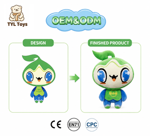 Peluche personnalisée de personnage de dessin animé, modèle 2D fini, poupée humaine en peluche, mascotte lapin, rembourrage en coton PP, 11-30 cm, 14 ans et plus - Product Image 2
