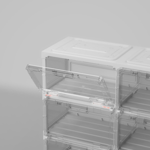 Caja de almacenamiento plegable para Zapatos, zapatillas transparentes de plástico apilable transparente, zapatos para el hogar, tacones altos, muebles de sala de estar - Product Image 3