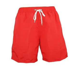 Calções de praia dos homens cor sólida natação praia férias secagem rápida calças ângulo plano capris