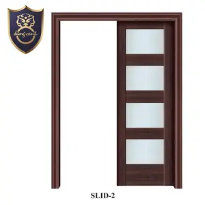 Top quality wooden panel design balcony pvc sliding doors with hardware triple glass sliding door