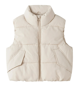 Gilet matelassé léger à col montant zippé pour enfants, veste <span class=keywords><strong>sans</strong></span> manches imperméable avec poches pour garçons et filles - Product Image 2