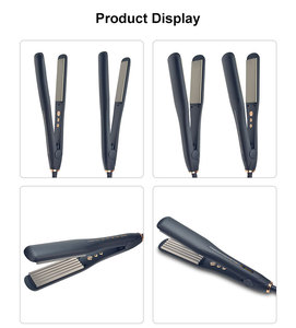 Nhà máy trực tiếp <span class=keywords><strong>1</strong></span>.5 inch tóc ép tóc | 230 ° C Nanotitanium phẳng sắt | 2-trong-<span class=keywords><strong>1</strong></span> thẳng & curl, đen - Product Image 5