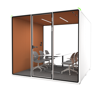 Cabine de transit aéroportuaire insonorisée avec fixation sécurisée et verre intelligent transparent à 50% - Product Image 4