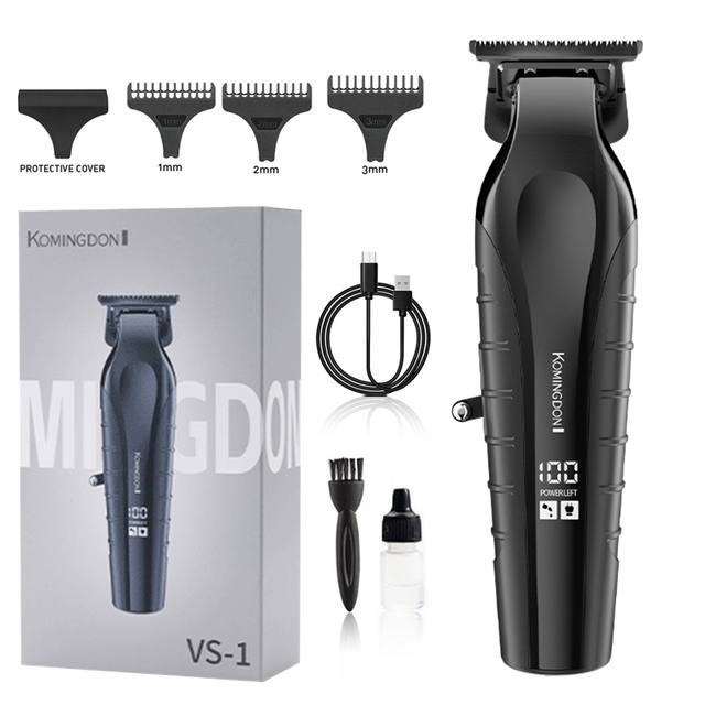 Professional Hair Clippers Trimmer for Men Edgers Zero Gapped Barber T-Blade USB Rechargeable LCD Display Household RV
