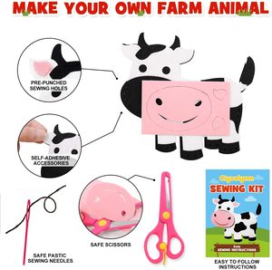 Kit di Cucito Educativo Montessori Tutto-in-Uno per Bambini in Età Prescolare, <span class=keywords><strong>Attività</strong></span> Artigianale con Animali della Fattoria per lo Sviluppo della Motricità Fine - Product Image 2