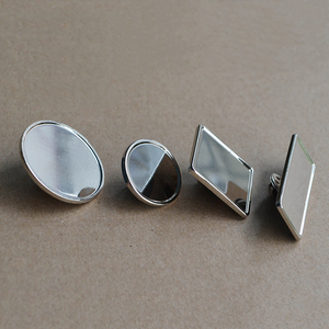 Nhà sản xuất huy hiệu kim loại hình vuông tròn trơn 22mm 30mm, ghim cài áo bạc tùy chỉnh, quà lưu niệm bằng sắt, logo kim loại, bán buôn, Trung Quốc - Product Image 6