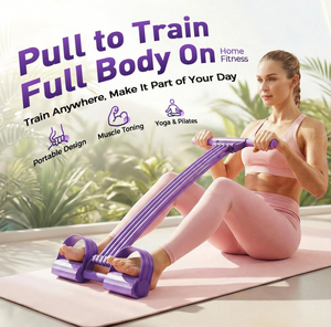 <span class=keywords><strong>Banda</strong></span> de Resistencia con Pedales y 8 Tubos, Nueva Versión Mejorada, <span class=keywords><strong>Banda</strong></span> Elástica para Yoga y Ejercicio, Equipo de Ejercicio para el Hogar, para Entrenamiento de Cuerpo Completo - Product Image 5