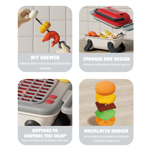 Nouveauté : Ensemble de jeu de cuisine BBQ pour enfants, <span class=keywords><strong>jouet</strong></span> de simulation de <span class=keywords><strong>chef</strong></span>, barbecue d'extérieur pour enfants - Product Image 4