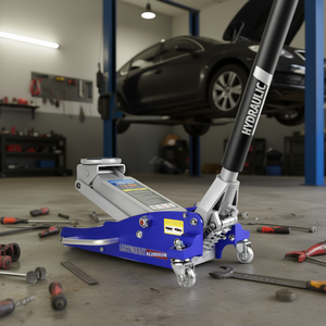 Gato hidráulico de doble pistón de perfil bajo de aluminio de 1.5 toneladas para vehículos - Product Image 2