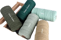 3mm X 109 Yards Cordon d'artisanat en coton macramé coloré
