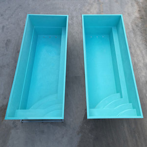 Gia đình nhà hình chữ nhật sợi thủy tinh nhỏ inground hồ bơi trong nhà Kit thiết bị hoàn chỉnh Bộ hồ bơi ngoài trời - Product Image 1