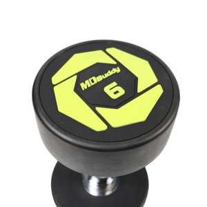 MDBuddy Round Head PVC Coated Dumbbell Set Premium <strong>Hand</strong> <strong>Weight</strong> with Steel Handle for Strength Training Commercial Use - Product Image 4