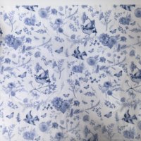 Kertas Tisu Pembungkus Kado Bunga Anti-Kerut Ramah Lingkungan Berkualitas Tinggi Warna Biru, Sekali Pakai, Dapat Didaur Ulang, 50x70cm 17GSM