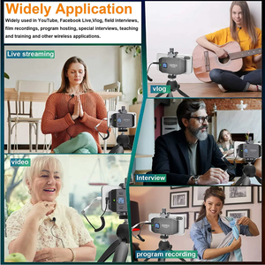 <span class=keywords><strong>Comica</strong></span> <span class=keywords><strong>CVM</strong></span>-WS50H UHF 6 canaux LED affichage portable sans fil condensateur casque Microphone pour conférence - Product Image 6