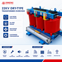 Transformador Eléctrico Trifásico Tipo Seco YIMENG S13 de 100 Kva, 1000 Kva, 10Kv, 400V, 50Hz, 60Hz, Reductor de Voltaje, con Certificación CE, en Venta