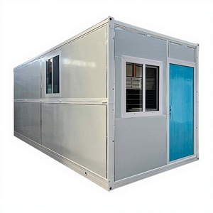 Chino fácil de instalar 20 pies casas de refugiados plegables campamentos refugio temporal sitio Oficina prefabricada casa plegable - Product Image 1
