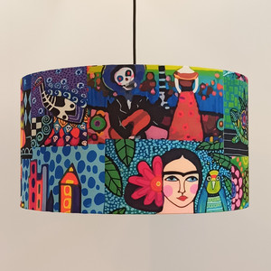 FRIDA KAHLO COLOR-IN CULTURE, paralume fatto a mano, lampada a sospensione - Product Image 3
