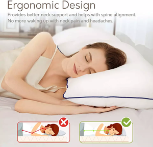 快適な睡眠のためのOEMファクトリーホテルコレクション100% ポリエステル繊維卸売ベッド枕 - Product Image 5