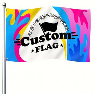 Drapeau 3 * 5ft personnalisé en usine pour le drapeau de logo personnalisé n'importe quelle taille - Product Image 3