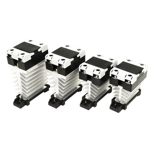 Relé de Estado Sólido SSR con Disipador de Calor, Cero Cruce, 10A 25A 40A 60A 80A 100A 120A, Relé de Carril DIN Monofásico DA AA DD 3-32VDC - Product Image 1