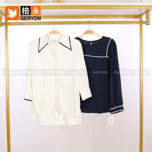 Blusas de algodón vintage Geryon para mujer, colores surtidos, tops de verano, camisas cortas, <span class=keywords><strong>ropa</strong></span> <span class=keywords><strong>usada</strong></span> ligera, fardos limpios - Product Image 3