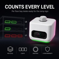 Sensor de Detección de Plazas de Estacionamiento Económico con Cámara de 4MP, Cobertura de 3 Bahías, Indicador RGB y Caja VLM AI Local para Estacionamiento Interior