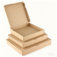 Boîte à pizza pliable en carton haute capacité 24*24*4.5cm, qualité commerciale, design personnalisé, commande en gros, emballage