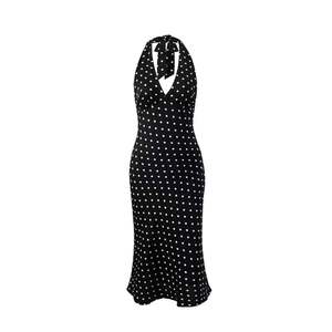 Nouvelle Robe Moulante Sexy à Pois Style Vacances Européen et Américain avec Col Halter et Taille Haute Anti-statique pour l'été - Product Image 2