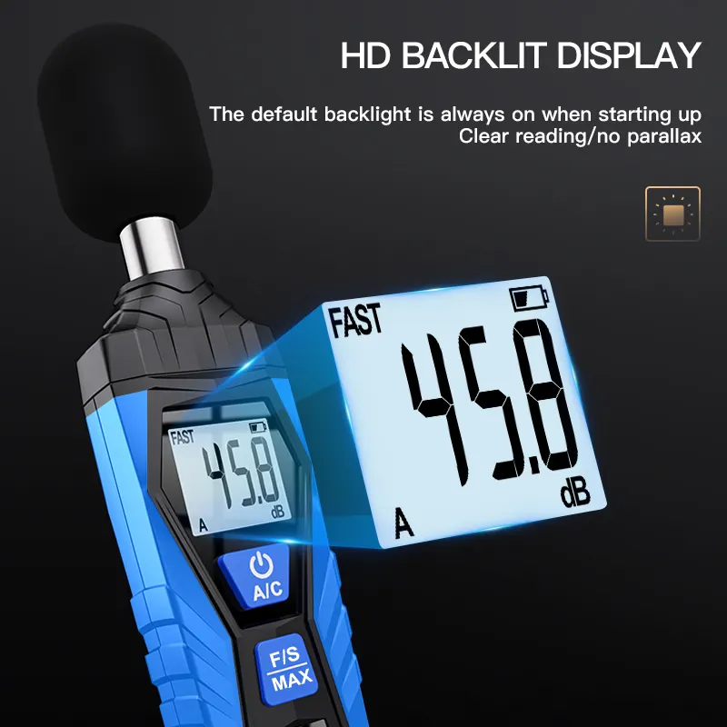 SL720 High-precision Sound Decibel Monitor Office Noise Detection decibel Meter Tool 30-130dB Decibel Tester