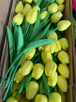 QSLH-CF0033 fleurs de mariage au toucher réel Offre Spéciale fleur de tulipe artificielle en Pu